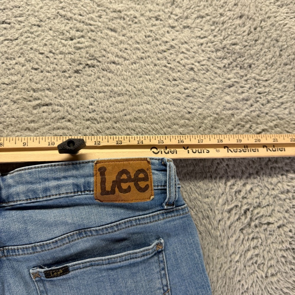 Lee Legendary Jeans Womens 12 Blue Cotton Denim Straight Workwear Faded Stretch - Picture 8 of 11